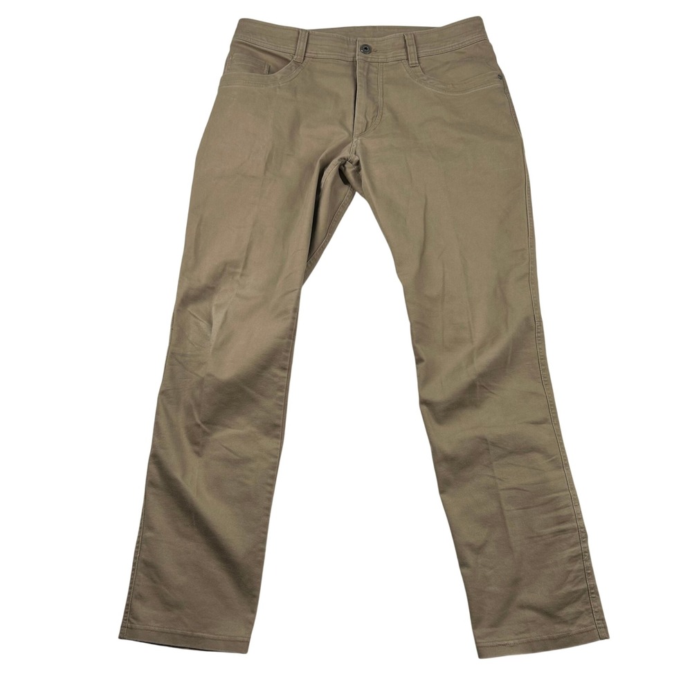 Kuhl Revolt Pants Mens 34x32 Khaki Tan Stretch Cotton Outdoor Hiking Technical